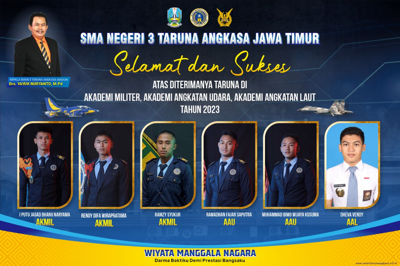 ALUMNI SMAN 3 TARUNA ANGKASA JAWA TIMUR DITERIMA DI AKADEMI TNI